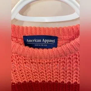 American Apparel Rainbow Fisherman s Knit Sweater